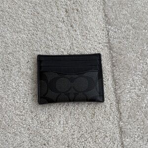 Coach Black Signature Card Case